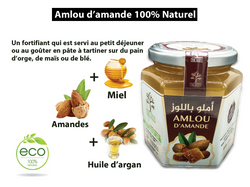 acheter pâte à tartiner Amlou d'amandes argan et miel pur du maroc